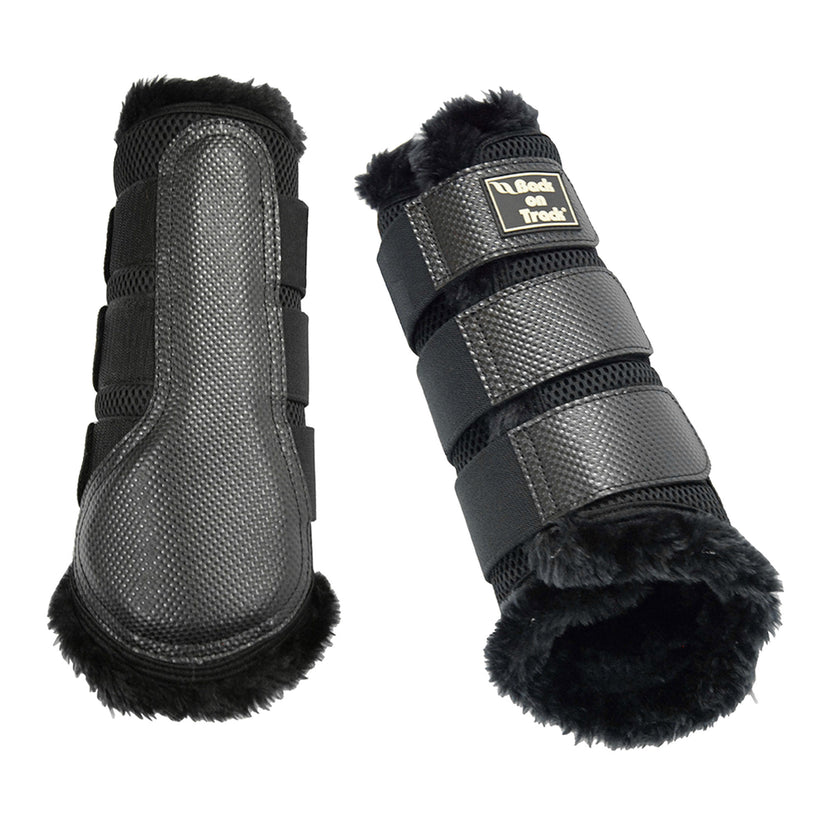 Guêtres souples 3D Mesh avec fausse fourrure